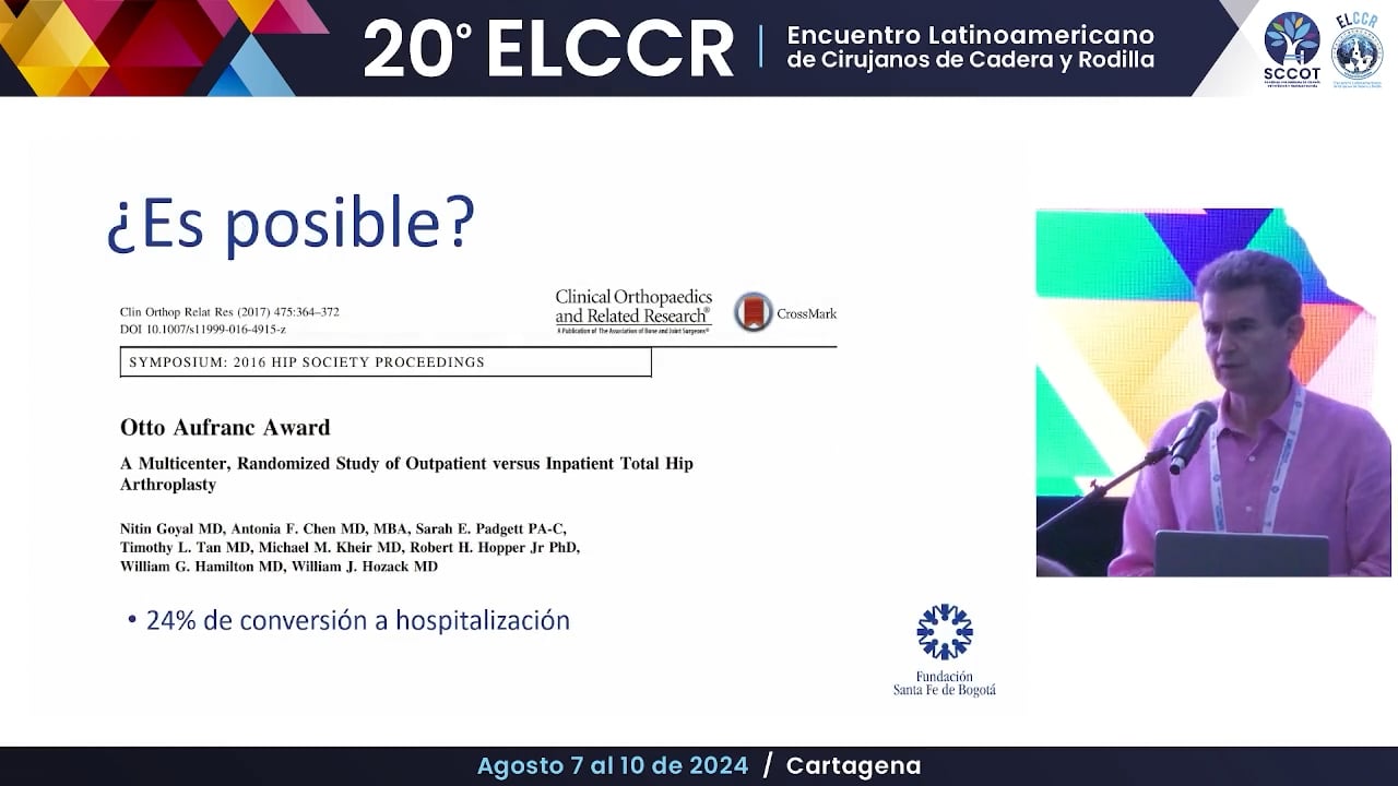 ¿Por qué no hago artroplastias ambulatorias?