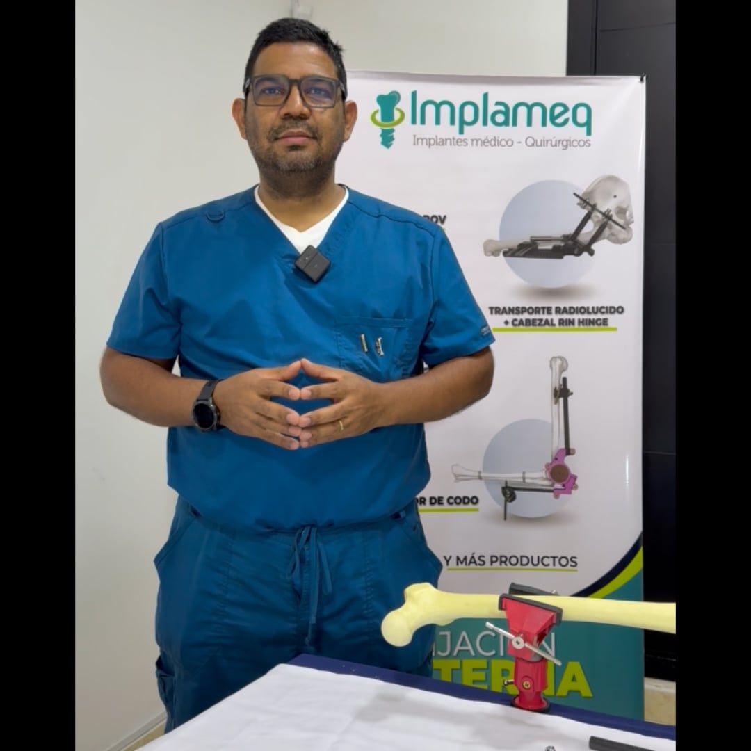 Taller fijador externo transarticular de rodilla