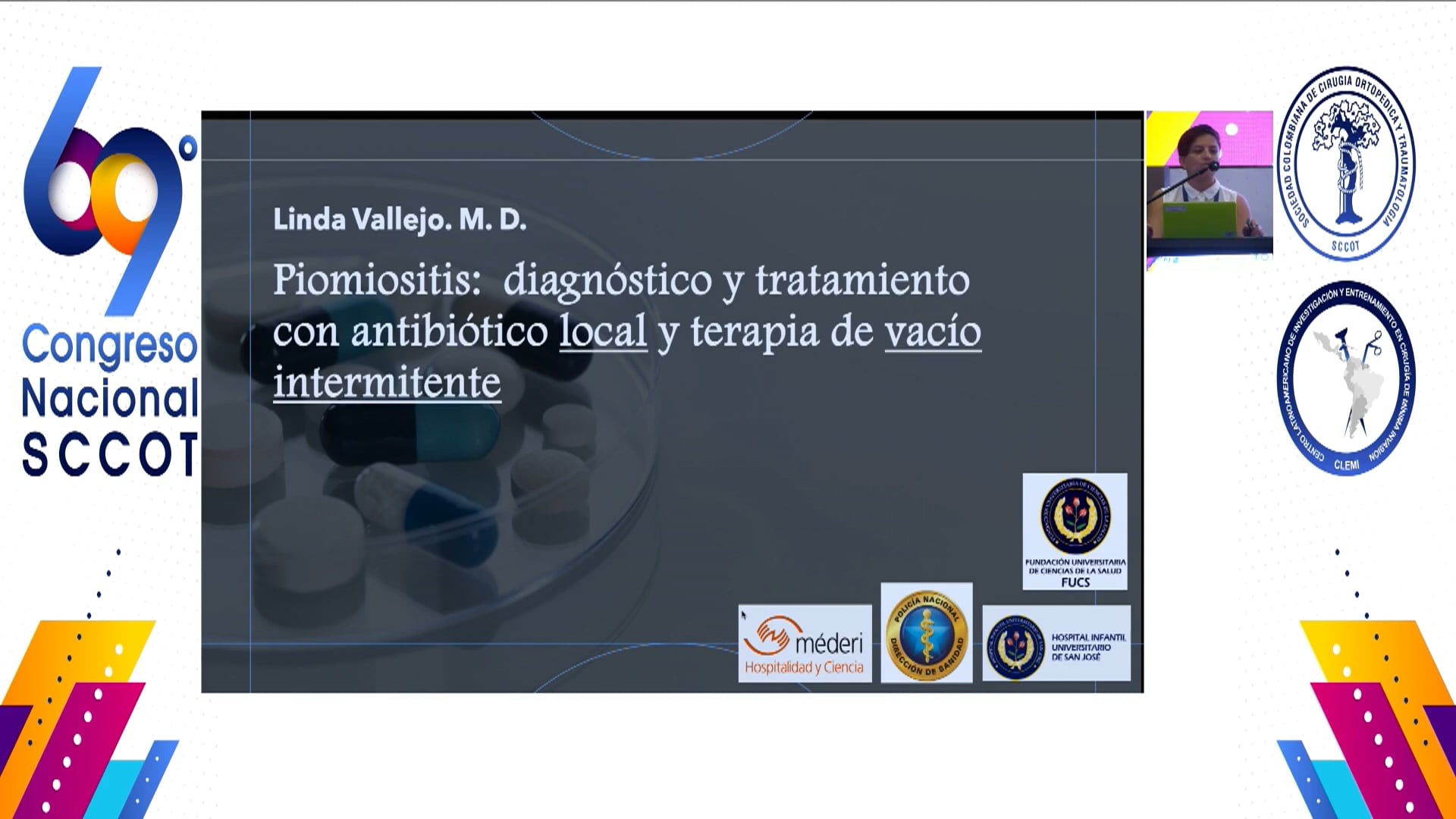 Piomiositis, diagnóstico y tratamiento con antibiótico local y terapia de vacío intermitente